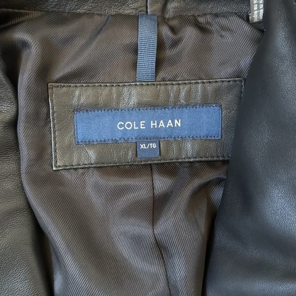 Cole Haan Women’s Wing Collar Leather Jacket - Picture 13 of 16